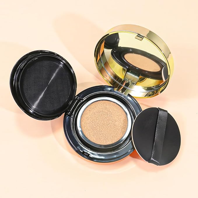 Air Cushion BB Cream Foundation, CC cream foundation, Moisturizing Concealer Long-Lasting, Cushion Foundation Full Coverage Self Adjusting for Mature Skin & All Skin Types(ivory white, 1)