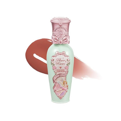 Flower Knows Midsummer Fairytales Coating Lip Lacquer,Glowy Non-Fading Lip Gloss,Hydrating Tinted Lip Oil for Girls&Women,Vegan & Cruelty Free,0.17Fl Oz(G09 Dream Voyager)