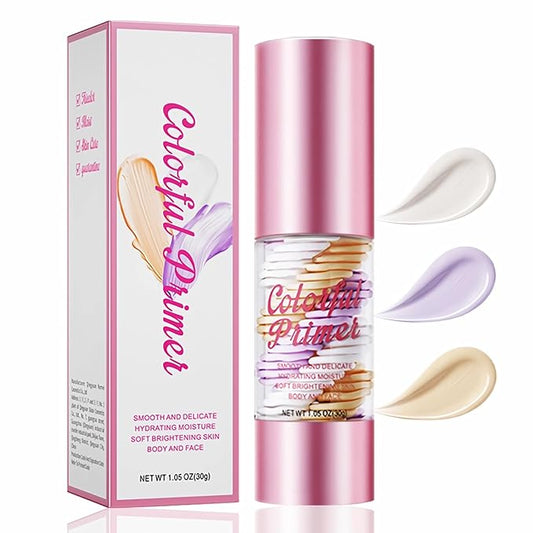 Hydrating Makeup Primer For Face, 3 In 1 Face Primer Transparent Makeup Base Isolation Cream, Long Lasting Smoothing Moisturizing Oil Free Natural Sheer Effect
