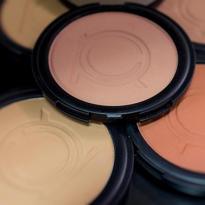 ioly's Beauty pressed powder foundation Compact with powder puff 0.49 OZ Makup fit me powder foundation Makeup full coverage foundation texture powder for men and woman