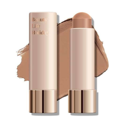 KYDA Contour Stick, Natural Matte Cream Contour, Lightweight Non-Clumping Face Shaping Makeup for Warm Tone, Blendable Smooth Matte Bronzer Stick, Buildable Coverage, Portable Travel Size, 02 NEUTRAL