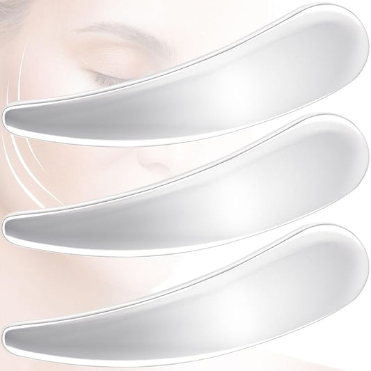 3pcs Mini Metal Makeup Spatula, Reusable Cosmetic Applicator, Makeup Spoons Facial Massage Beauty Accessories for Mask Essence Eye Cream Skincare Cream- Silver