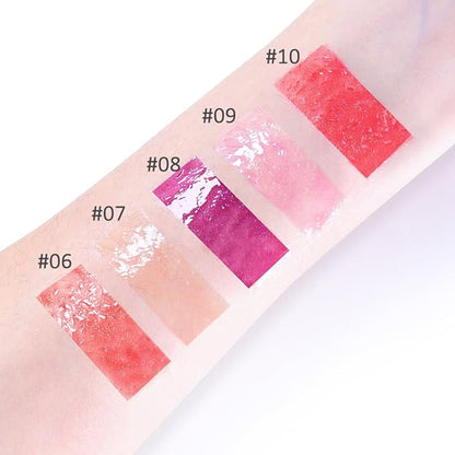 5Pcs Glitter Liquid Lip Gloss Set, Diamond Shimmer Lipstick, Waterproof Shimmer Lip Stain Lip Glaze, High Shine Long Lasting Shiny Lip Color Makeup(Set:Y-02)