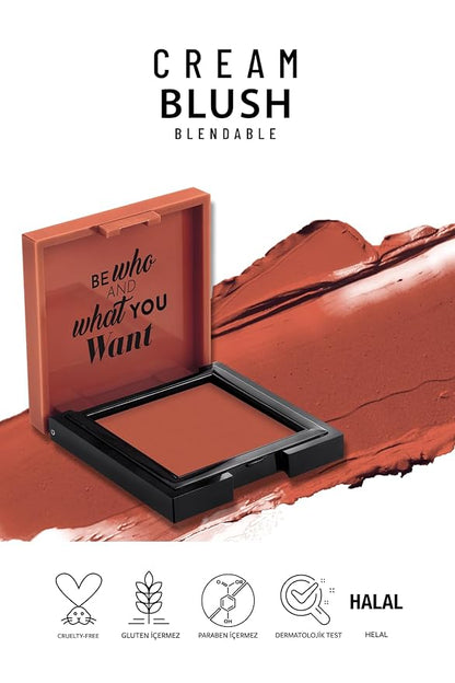 Cream Blush 49 | Fresh | Healthy & Natural Look | Ligh Weighted Formula | Sebum Control Richly Pigmented | Easily Blendable | Long Lasting | Semi Matte | 0.18 oz.