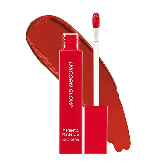 UNICORN GLOW Magnetic Matte Lip [03 Sign], Matte Lip Stain Lip Tint Matte finish Cruelty Free Vegan Made in Korea 0.14 oz. / 4 g