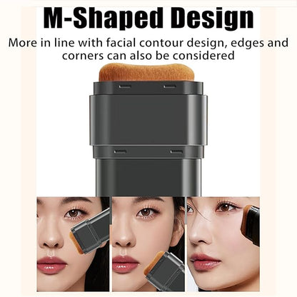 2 In 1- Luxury Anti-Wrinkle Foundation Stick, Korea Flawless Eraser Foundation Stick With Brush, Contour Stick Foundation Face Stick, Makeup Eraser Korean Foundation Stick (Brilliant White * 2)