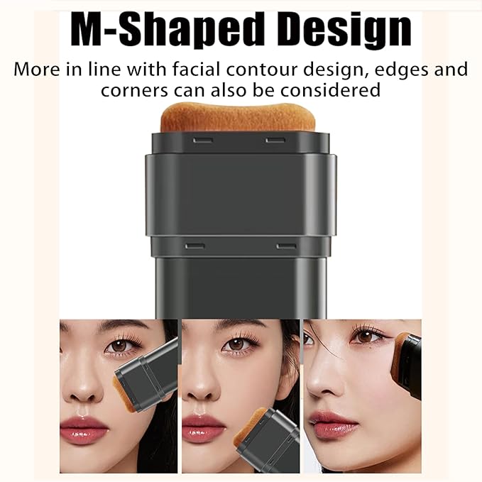 2 In 1- Luxury Anti-Wrinkle Foundation Stick, Korea Flawless Eraser Foundation Stick With Brush, Contour Stick Foundation Face Stick, Makeup Eraser Korean Foundation Stick (Natural * 1)