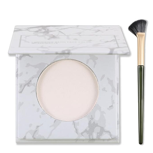 Erinde White Face Highlighter Makeup Palette, Matte Highlighters Makeup Powder, Illuminator Highlighter Baked Powder for Cheeks, Collarbone & Nose, Long-lasting Natural Shiny, 04 Bright White