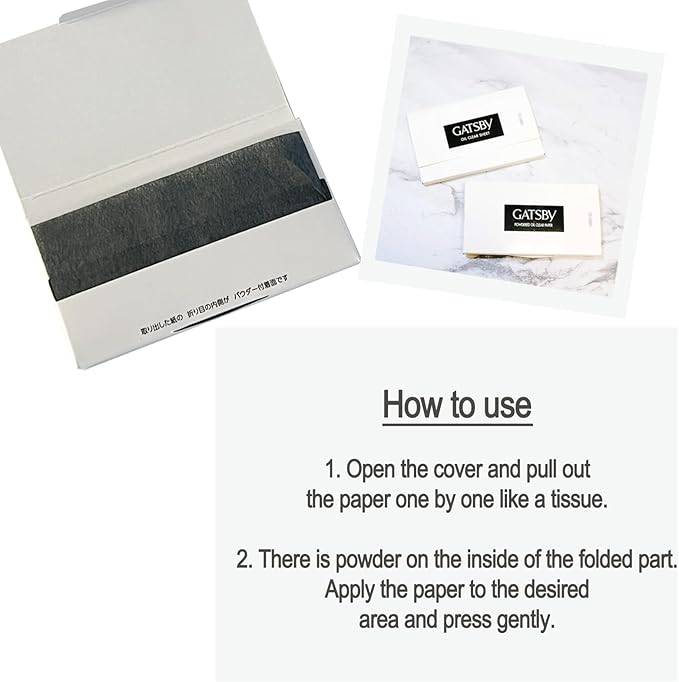 Makeup Fixer, Oil Soft Paper For GATSBY Paper Powder Oil Clear Sheet (3 Packs 70 Sheets)