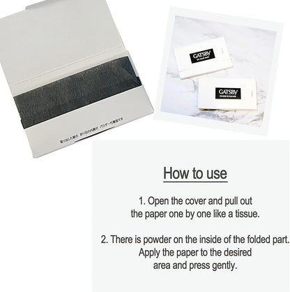 Makeup Fixer, Oil Soft Paper For GATSBY Paper Powder Oil Clear Sheet (3 Packs 70 Sheets)