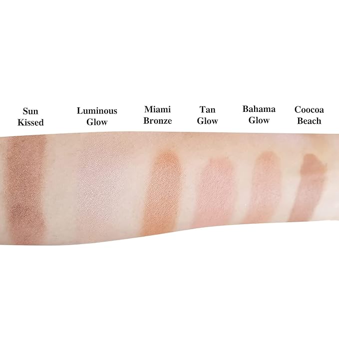 Premium Pressed Bronzer [6 Available Shades] | Natural &Organic Skin Enhancing Ingredients | Hypoallergenic, Highly Pigmented Formula For A Youthful, Sun-Kissed Look (Cocoa Beach)