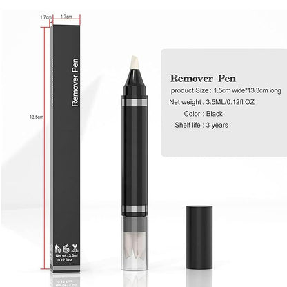 Eye Makeup Remover Pen, Eye Corrector Pen Remover Stick Wash Free Quick Correction Lipstick Eyeliner Smudged Easy-to Use & Travel-Friendly Cleansing Pencil With 3-in-1 Replacement Heads