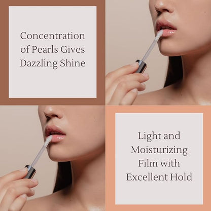 Diamond Lip Gloss - Concentration of Pearls Gives Dazzling Shine - Light and Moisturizing Film with Excellent Hold - Spreads Evenly with No Stickiness - 855 Clubber - 0.09 oz