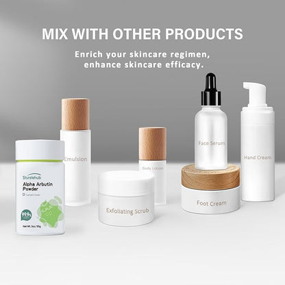 Alpha Arbutin Powder, 3OZ / 85g, 99.9% Purity, Cosmetic Grade, Alpha Arbutin Powder for Homemade Cosmetics