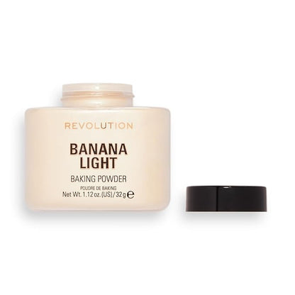 Revolution, Loose Baking Powder, Makeup Setting Powder, Long Lasting Coverage, Mattifies & Reduces Shine, Banana Light, 1.13 oz