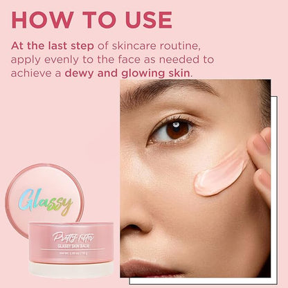 TOUCH IN SOL Pretty Filter Glassy Skin Balm Primer 1.05 oz. – Skin Smooth Moisturizing Primer before Makeup - Natural Glow Face Cream Moisturizer with Shea Butter and Rose Flower Water