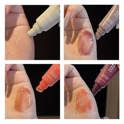 Mini Lip Butter Lip Gloss set, Smooth, Hydrating, Non-Sticky Lip Gloss for Soft and Supple Lips, Perfect for Travel & Gifts (Set A, S)