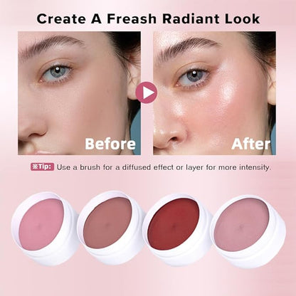 Multi Glow Balm - Hydrating, Lightweight, and Blendable Creamy Blush for Cheeks, Lips, and Eyes, Radiant Skin Finish (#2 Earth Rose, 1Pc)