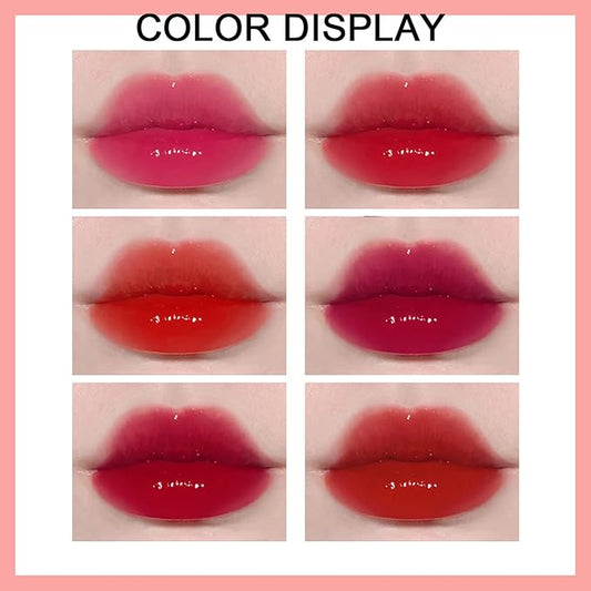 6 Colors Lip Tint Stain Set, Korean Lip Stain Mini Liquid Lipstick, Lip and Cheek Tint, Long lasting Non-Stick Cup Waterproof Makeup