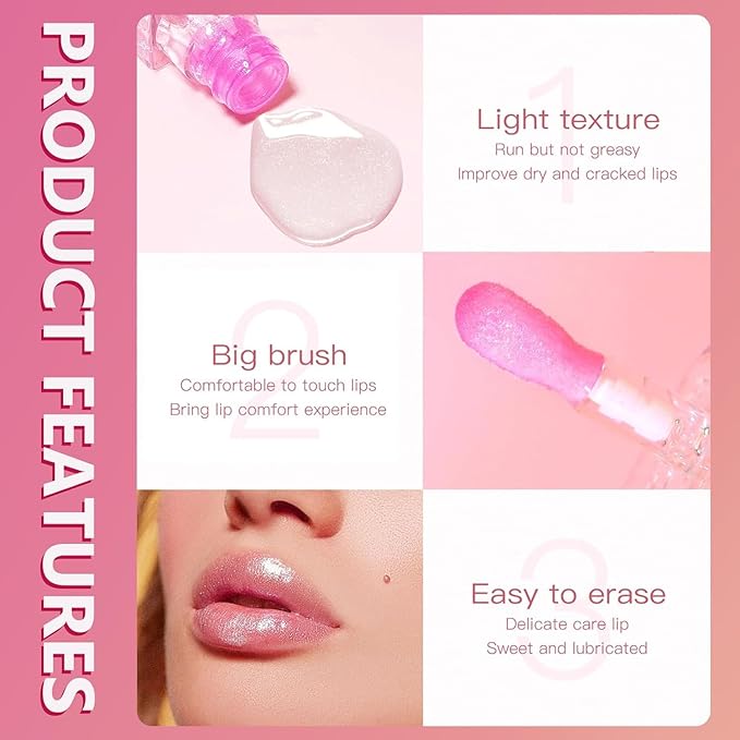 2PCS Magic Black Color Changing Lip Oil，Warm Change Glitter Lip Gloss, Color Changing Lip Oil V2, Color Changing Lip Gloss, Moisturizing Plumping Clear Lips Oil Tinted Lip Plumper Lips Care