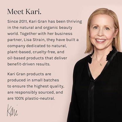 Kari Gran Lip Whip | Moisturizing Lip Balm with Organic Oils | Glossy Sheen + Peppermint | Rich Buttery Texture, Hydrates & Protects | Non-GMO, Organic Ingredients, Made in USA (Blush Peppermint)
