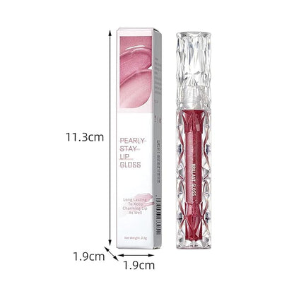 Glitter Liquid Lip Gloss, Matte Metallic Diamond Shimmer Lipstick Lip Gloss, Waterproof Long Lasting Bold Nonstick Moisturizing Shimmer Lip Glaze Makeup, for Women and Girls (#01)