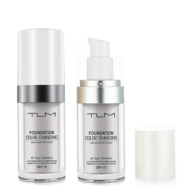 30ml TLM Flawless Color Changing Liquid Foundation Makeup Change To Your Skin Tone By Just Blending
