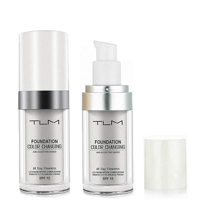 30ml TLM Flawless Color Changing Liquid Foundation Makeup Change To Your Skin Tone By Just Blending