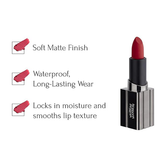 MUZIGAE MANISON City Chic Trio - 08 Revenge | Objet water 01 Signature & 02 Spicy & Moodwear Blur 08 Revenge | K-Beauty Lip Stain Matte Lipstick