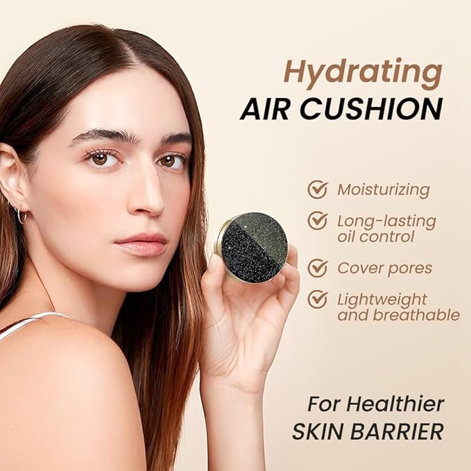 Air Cushion BB Cream Foundation, CC cream foundation, Moisturizing Concealer Long-Lasting, Cushion Foundation Full Coverage Self Adjusting for Mature Skin & All Skin Types (natural white, 1)