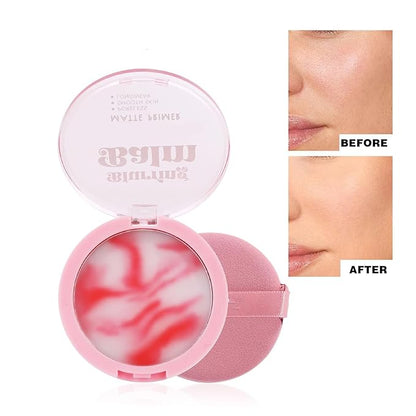 Matte Concealer Makeup Setting Powder with Puff, Three-Dimensional Contouring, Natural, Lightweight, Waterproof, Oil-Controlling, Non-Stuck Matte Concealer Powder