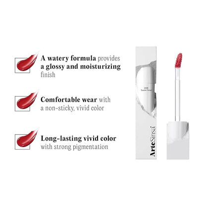 Dewy Fit Tint – 8 Colors | Non-Sticky, Buildable Shine with Vivid Color | Long-Lasting & Moisturizing for a Plump, Glossy Finish | K-Beauty Lip Color (#008 Sweet Petal, 0.1 Fl Oz)
