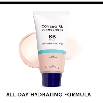 COVERGIRL Smoothers Lightweight BB Cream, 1.35 Fl Oz, Light to Medium Skin Tones, Bb Cream with SPF, Bb Cream Foundation, Improves Skin Elasticity, Blends Effortlessly with Skin Tone, Lightweight Formula