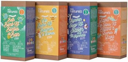 Kiss Naturals - Lava Lip Gloss Kit - With Organic Castor Oil, Safflower Oil, Coconut Oil - STEM DIY Science Kit - Make 6 Lip Gloss - 2 Natural Flavors - Birthday, Holiday, Party Gift for Girls