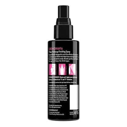 Skindinavia Makeup Primer + Makeup Finishing Spray Bridal | Hydrating Spray, Pore Minimizing Primer Mist | Long Lasting, Sweat Resistant & Waterproof Fine Mist Matte Setting Spray, (2 x 4 Fl. Oz.)