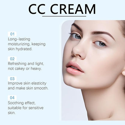 Primal Skin Cc Cream for Older Women, Cc Cream Liquid Foundation, Moisturizing, Non-sticky, 1.8 fl oz/30ml(Ivory White, S)