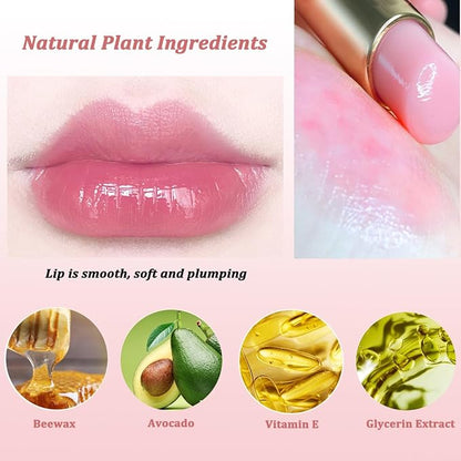 6 Pcs Color Changing Lipstick Lip Balm, Magic Temperature PH Color change Lipstick, Moisturizing No-Sticky Long Lasting Lip Gloss