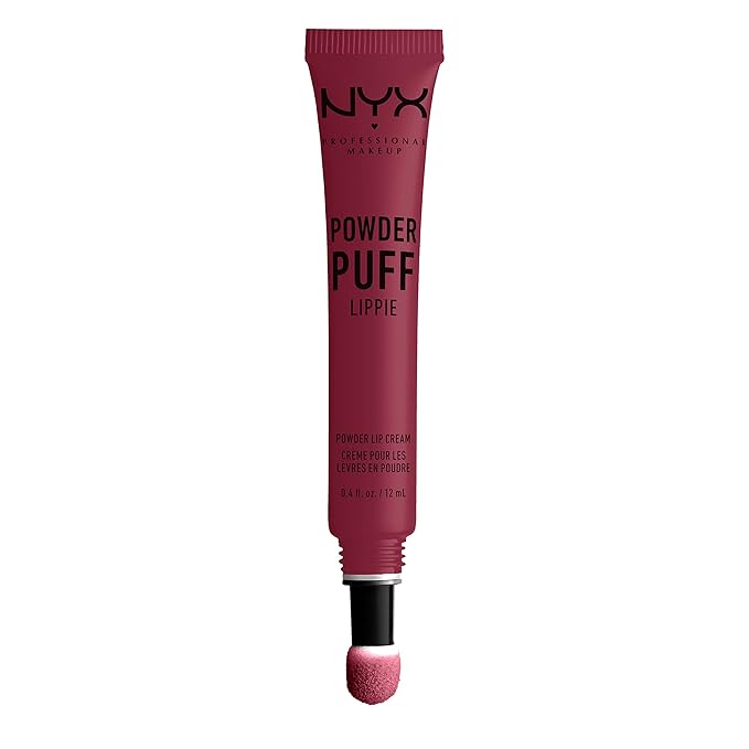 NYX PROFESSIONAL MAKEUP Powder Puff Lippie Lip Cream, Liquid Lipstick - Prank Call (Burgundy)