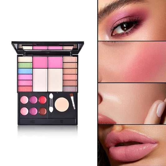 LAMUSELAND Professional All in One Makeup Kit, Travel Makeup Palette Gift Set for Women Full Kit, including Eyeshadow, Blush, Powder, Lipstick (1)