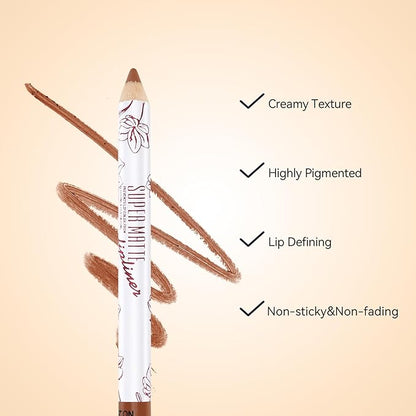 Boobeen 12 PCS Lip Liner Pencil Set, Long-Lasting Matte LipLiner, Smooth and Soft Creamy Lip Liner Crayon, Rich Lip Color, Lip Makeup Gift for Women
