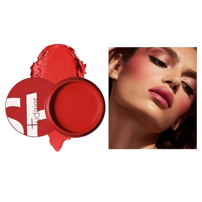 MAEPEOR Cream Blush 9 Color High-Pigmented Smooth Buildable Face Blush Long-Lasting Natural Look Blusher (Color 09)