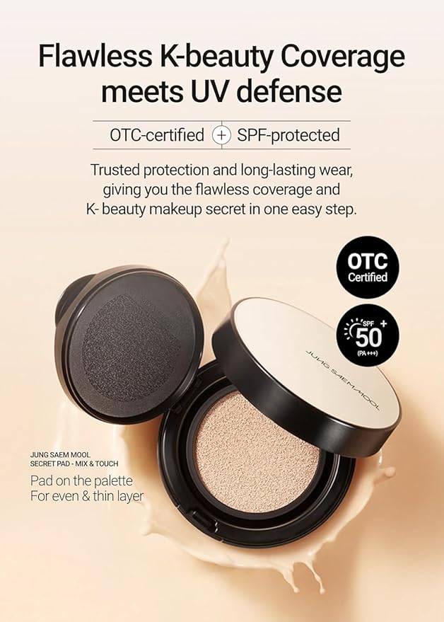 [JUNGSAEMMOOL OFFICIAL] Essential Skin Nuder Cushion (Bronze) | Refill Not Included | Natural Finish | Buildable Coverage | Makeup Artist Brand | Cream Foundation