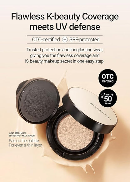 [JUNGSAEMMOOL OFFICIAL] Essential Skin Nuder Cushion (Bronze) | Refill Not Included | Natural Finish | Buildable Coverage | Makeup Artist Brand | Cream Foundation