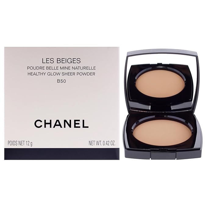 Les Beiges Healthy Glow Sheer Powder - B50 Dark-Medium With Neutral Undertone by Chanel for Women - 0.42 oz Powder