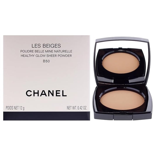 Les Beiges Healthy Glow Sheer Powder - B50 Dark-Medium With Neutral Undertone by Chanel for Women - 0.42 oz Powder