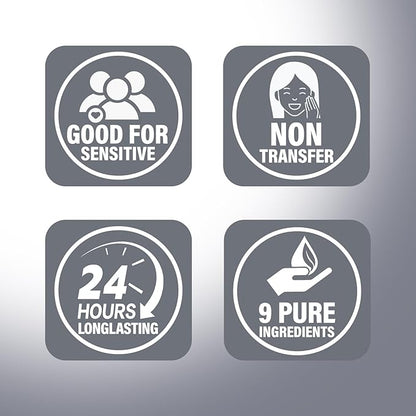 Black Magnet Soft Focus Powder, Waterproof Translucent Pressed Setting Powder, 24H Longlasting Talc-Free Face Powder, Oil Control Compact Makeup,03 Blue Purple For Sensitive Skin, 0.28Oz