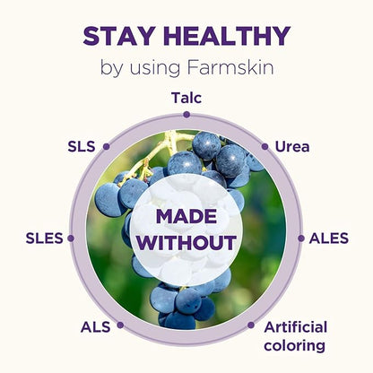 FARMSKIN Freshfood For Skin Mild Greape Micellar Cleansing Water (10.1fl.oz, 300ml) - Micellar Cleansing Water for Face/Makeup Remover & Cleanser/Non-Irritating/Korean Skin Care