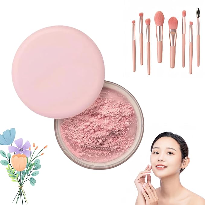 Allaura Beauty Pink Setting Powder - Blurring Powder For All Skin Tones