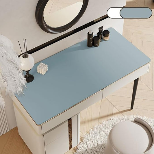 35.4" * 15.7" Large Makeup Mat for Vanity, Makeup Pads for Home Decor. Fully Covered Beautiful Makeup mat. Vanity mat Protector for Makeup. Pink/White/Black/Blue Color for You Choose.