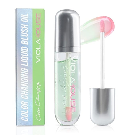 VIOLA HOUSE Liquid Blush - Color Changing, Glossy Shiny Finish, Water-Based